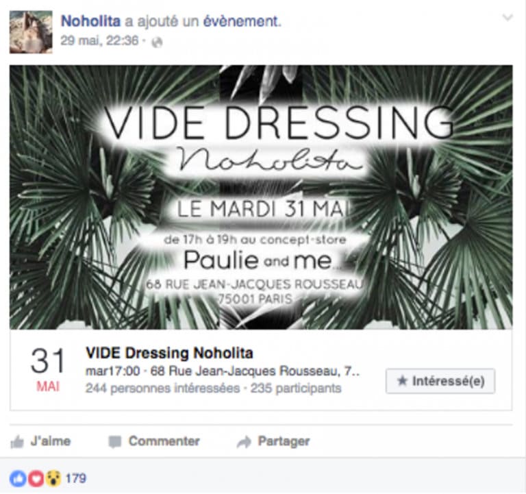 Noholita partage ses événements